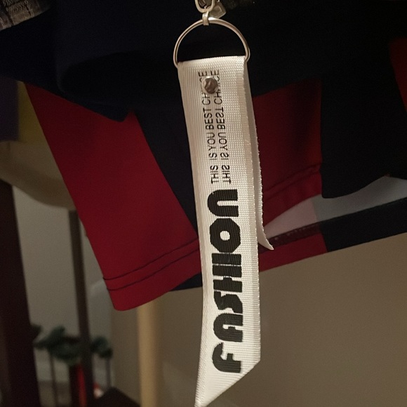 SPLIT BLACK/RED POLYESTER JACKET - Picture 3 of 3